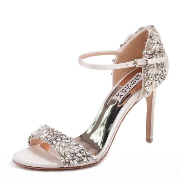Badgley Mischka Shoes - BADGLEY MISCHKA Tampa Embellished Satin Sandals size 8
